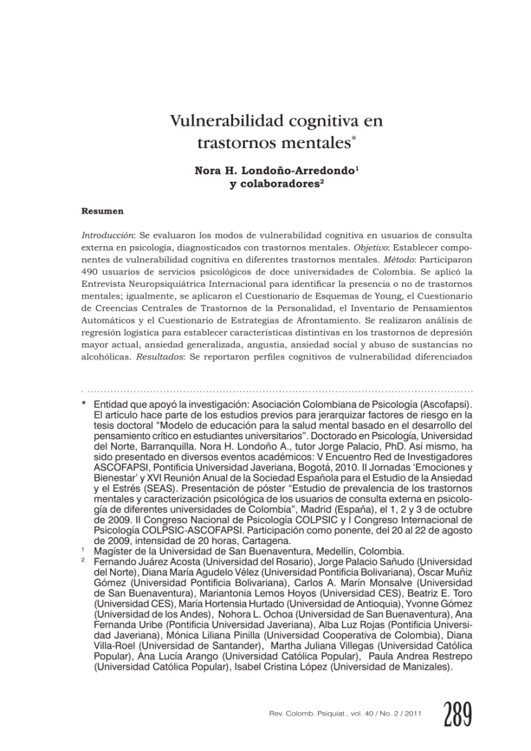 Hipótesis de la vulnerabilidad cognitiva