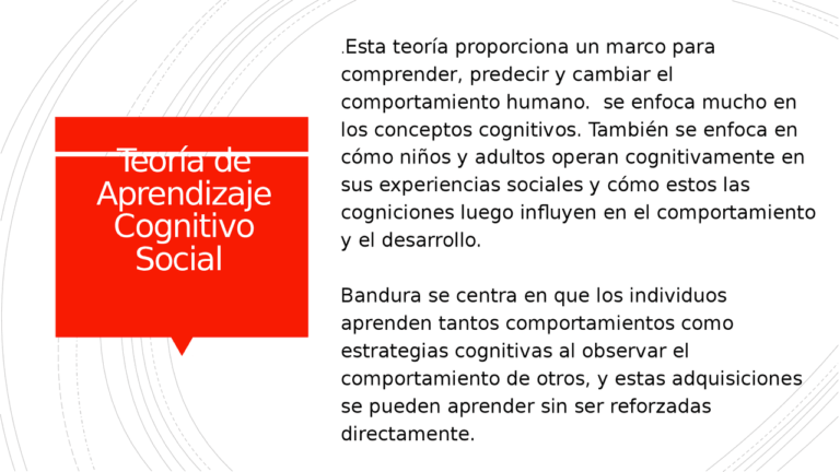 Teoría del aprendizaje social cognitivo